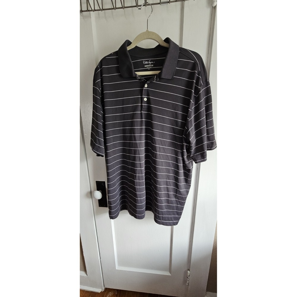 Walter Hagen HYCRO.DRI Men's Size XXL Polo white/grey short sleeve Golf shirt